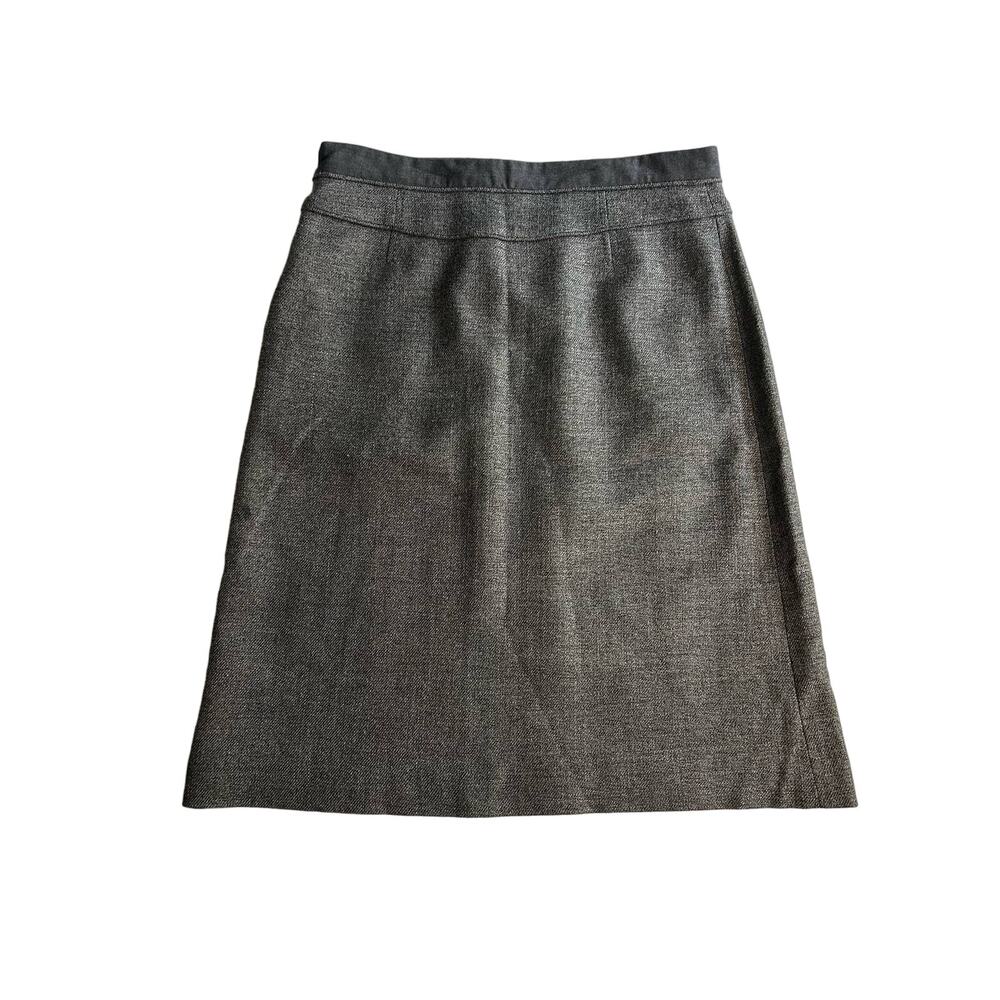 Faconnable Gray White Pencil Skirt 10 wool - Picture 3 of 3